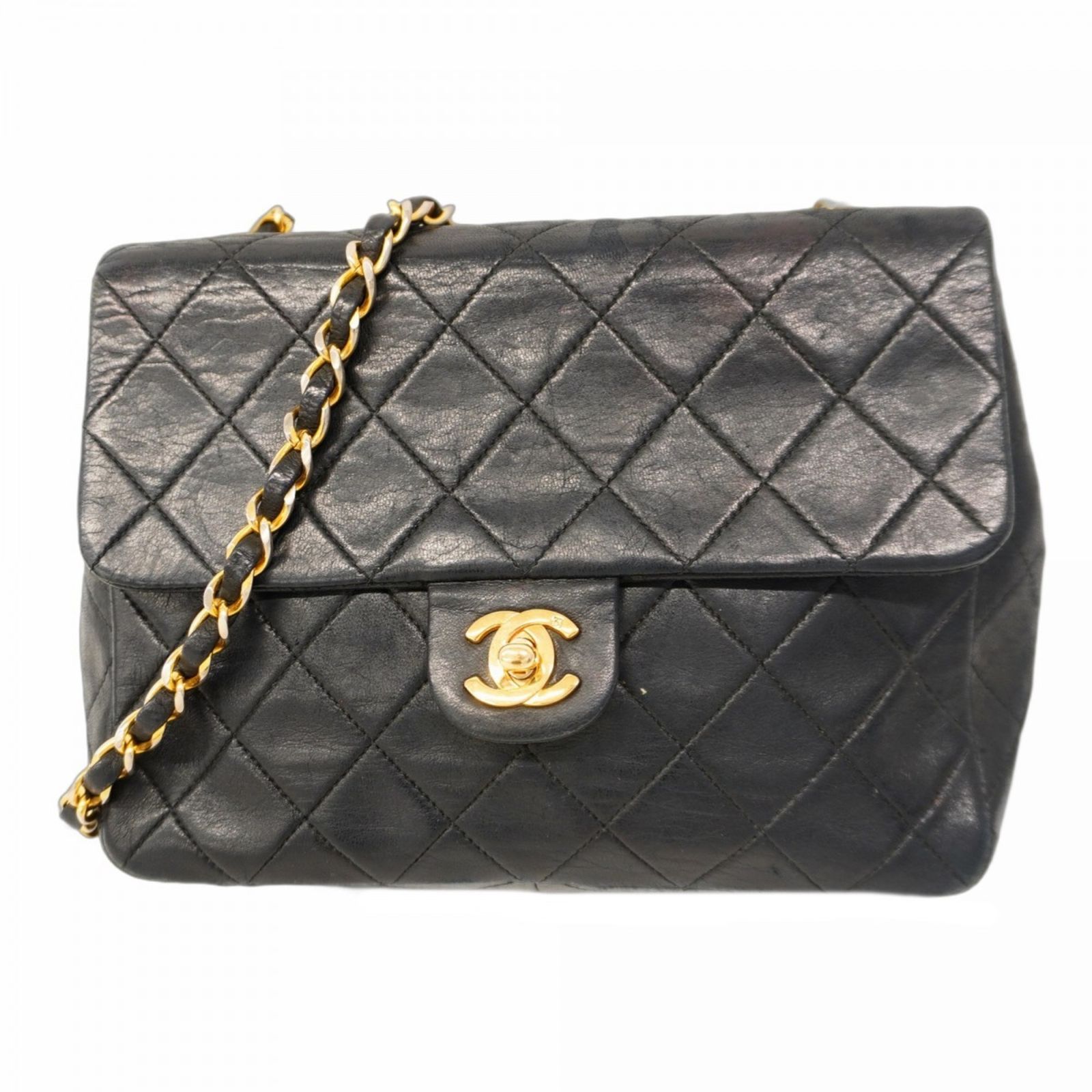 美品 CHANEL シャネル マトラッセ ラムスキン チェーンショルダーバッグ マトラッセ シャネル ショルダーバッグ チェーンバッグ