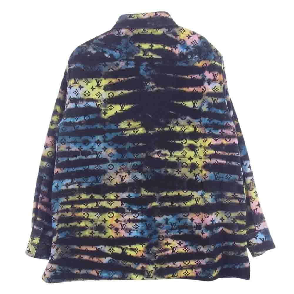 ルイヴィトン プリンテッドモノグラム タイダイデニムシャツ 総柄