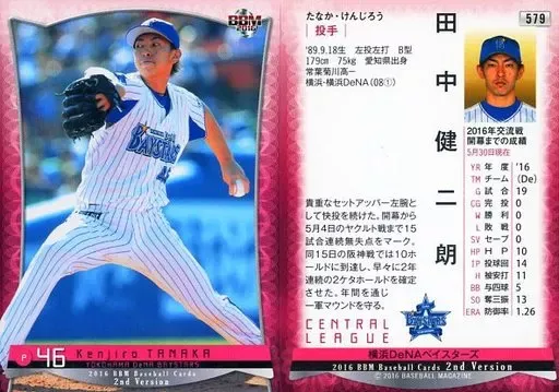 横浜DeNAベイスターズ #46 田中 健二朗 ハイクオリティーレプリカユニフォーム M ☆新品☆ 中古衣料雑貨 田中健二朗#46(横浜DeNAベイスターズ) ハイクオリティーレプリカユニフォーム(Deビジター) ブルー XOサイズ