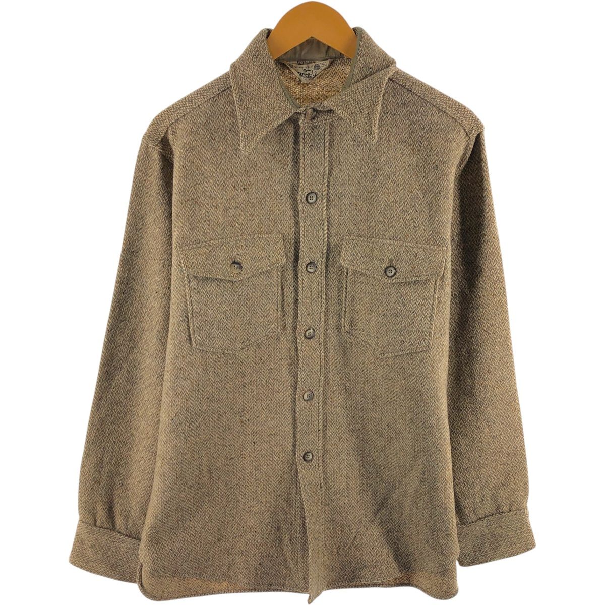 古着 70年代 ウールリッチ WOOLRICH ウールシャツ メンズM相当 ヴィンテージ/eaa514164