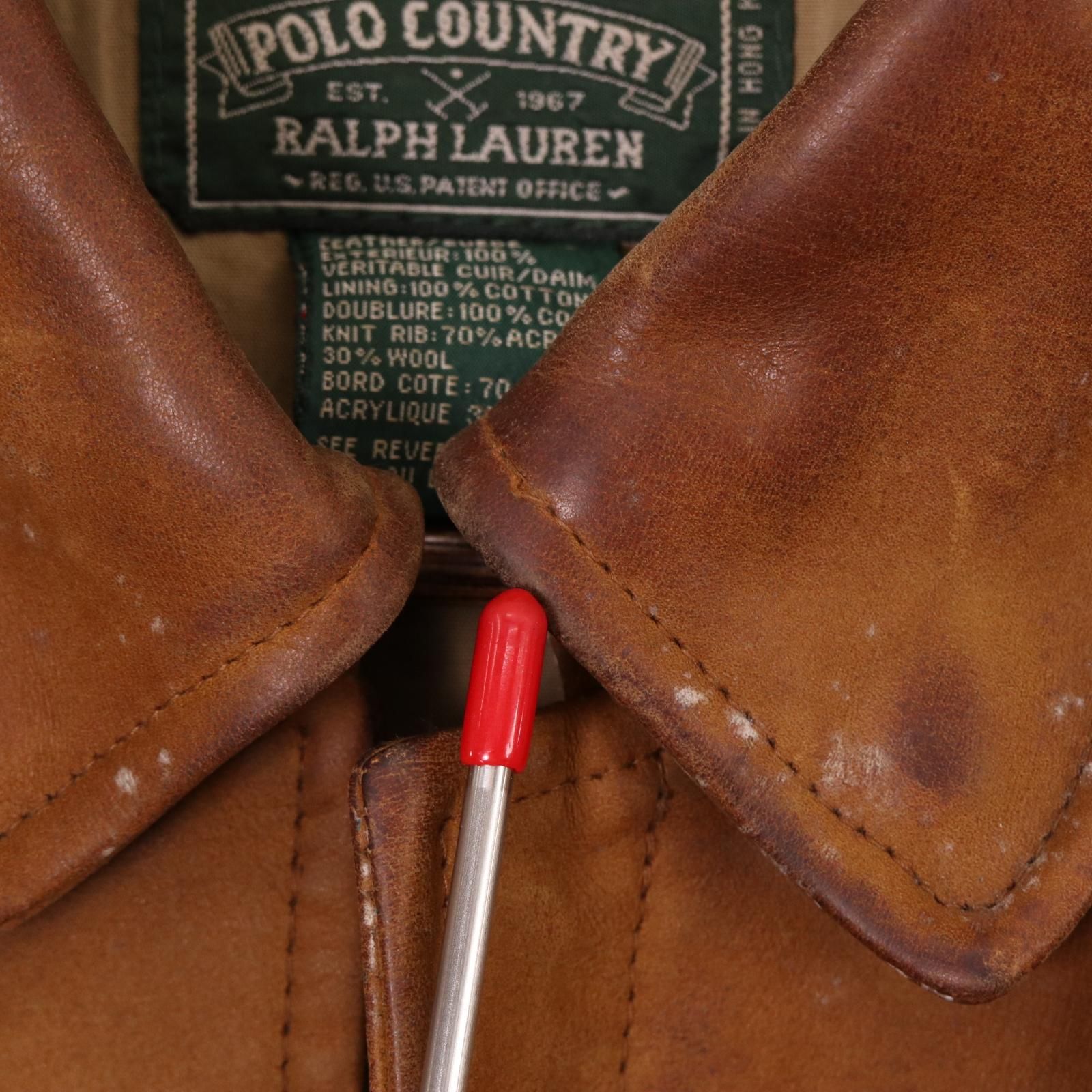 90年代 POLO COUNTRY ポロカントリー A-2 レザーフライトジャケット 