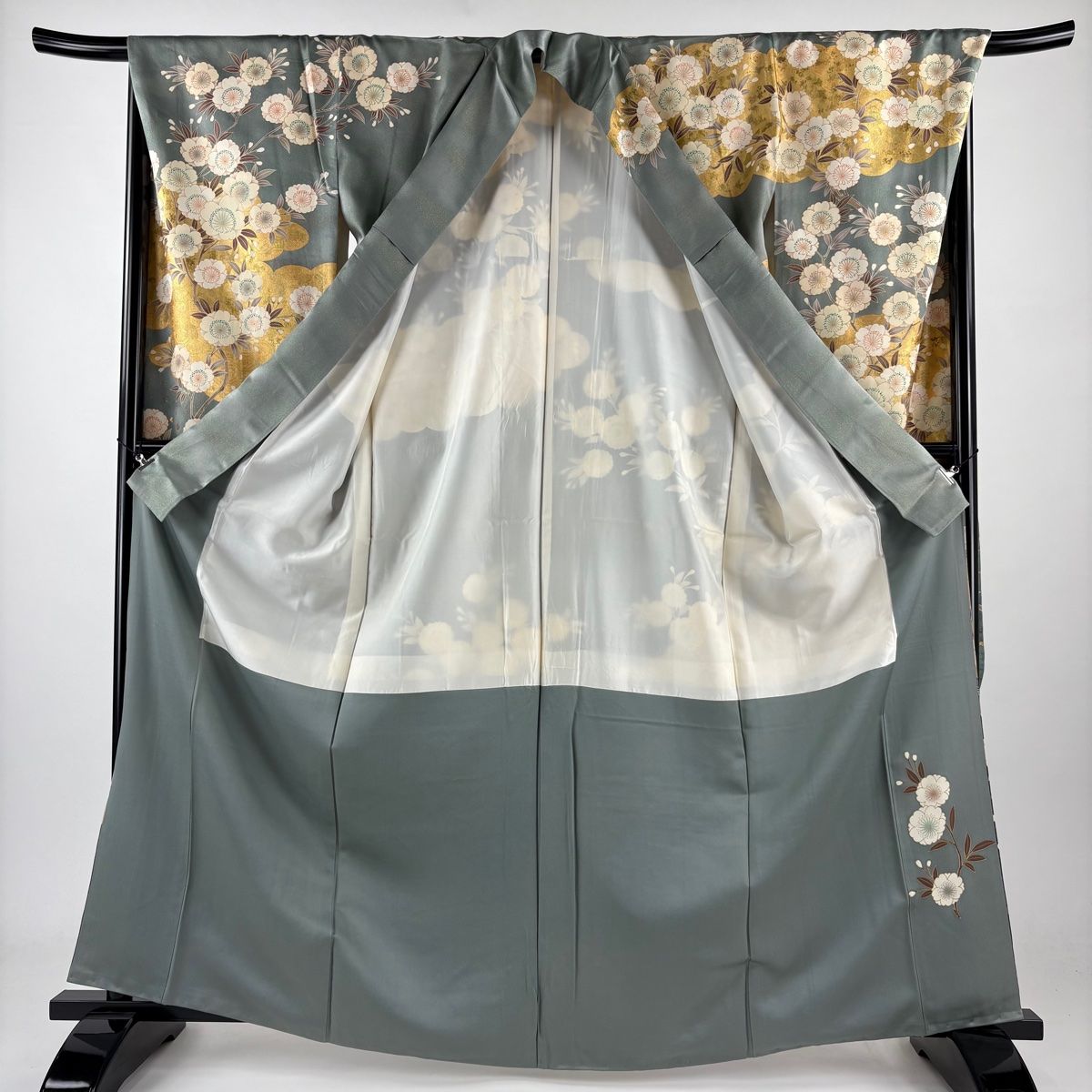 振袖 身丈165.5cm 裄丈68cm L 袷 ますいわ屋 桜 雲文 金糸 金彩