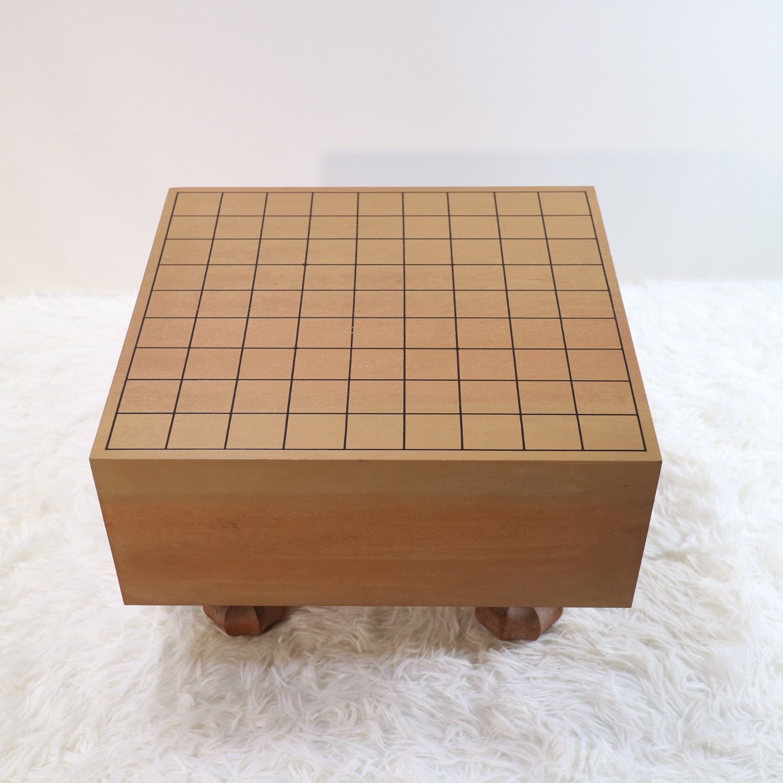将棋駒 一歩作 黄楊 上彫 将棋盤 駒台 セット 天然木 脚付