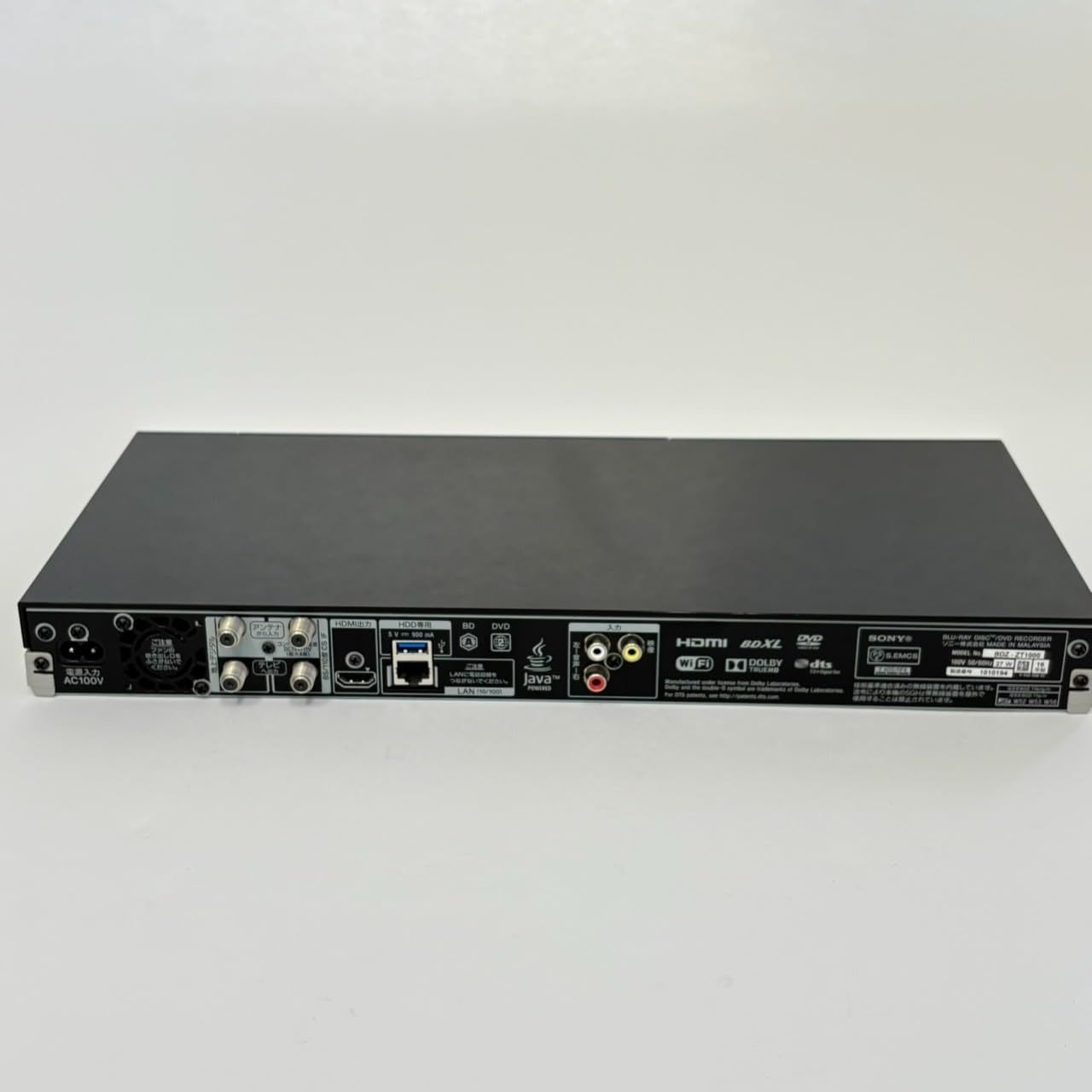 SONY ブルーレイディスクレコーダー BDZ-ZT1000 1TB リモコン・電源コードなし SONY BDZ-ZT1000 1TB ブルーレイレコーダー ソニー １日と三太郎の日は