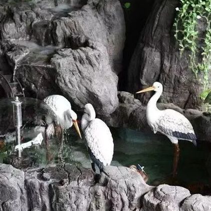置物 オブジェ 鳥 鷺 リアル かわいい 繊細なつくり 樹脂 屋外 実物大 置物 オブジェ 鳥 鷺 おしゃれ リアル 2つのスタイル