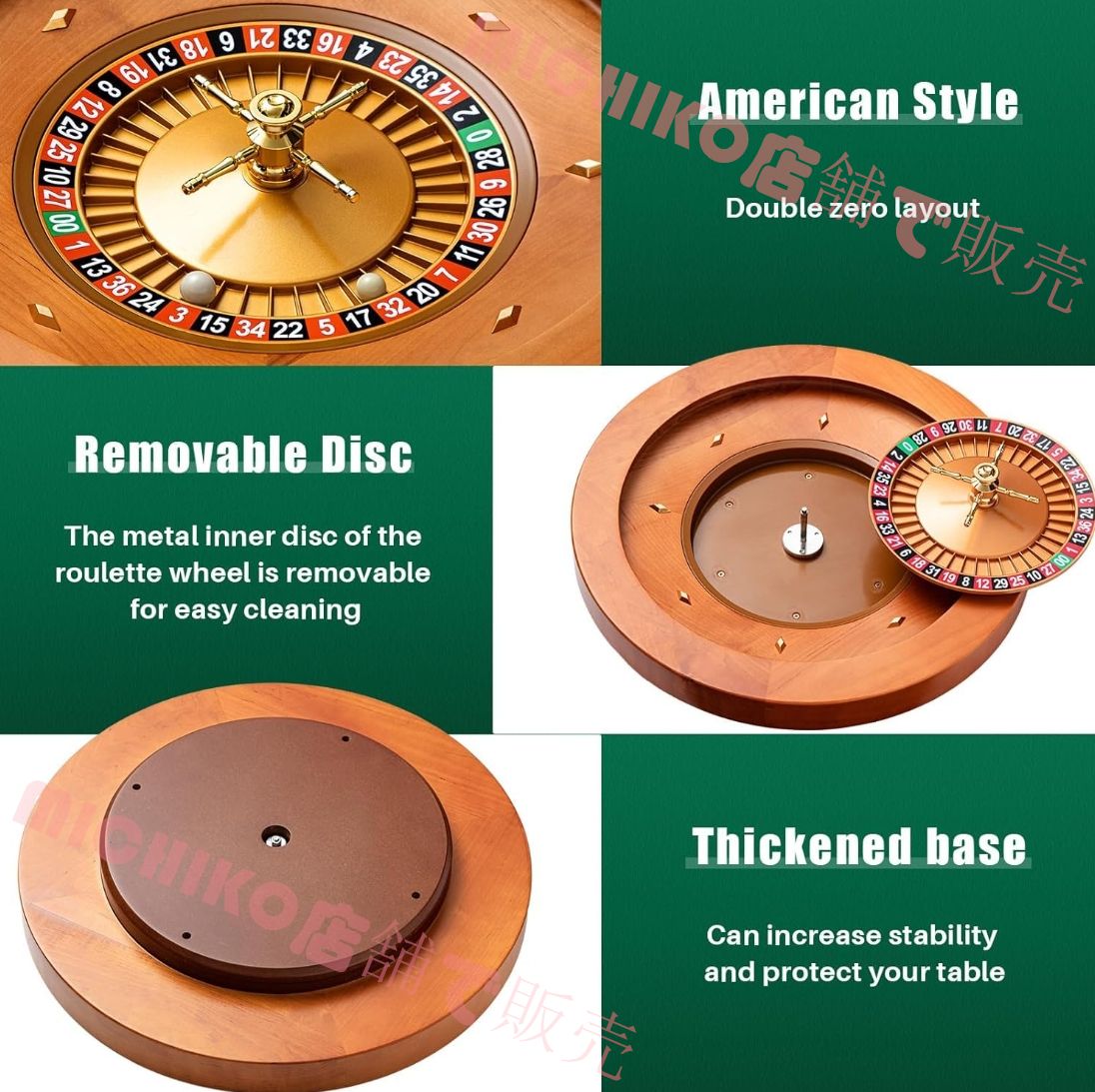 ルーレット カジノ 20インチ木製ルーレットホイール ルーレットボール4個付き カジノグレード 精密ベアリング ルーレットホイール ターンテーブル  レジャーテーブルゲーム ホームプロユースやナイトパーティー、パーティーゲ 20 Inch パーティー ゲーム おもちゃ ゲーム