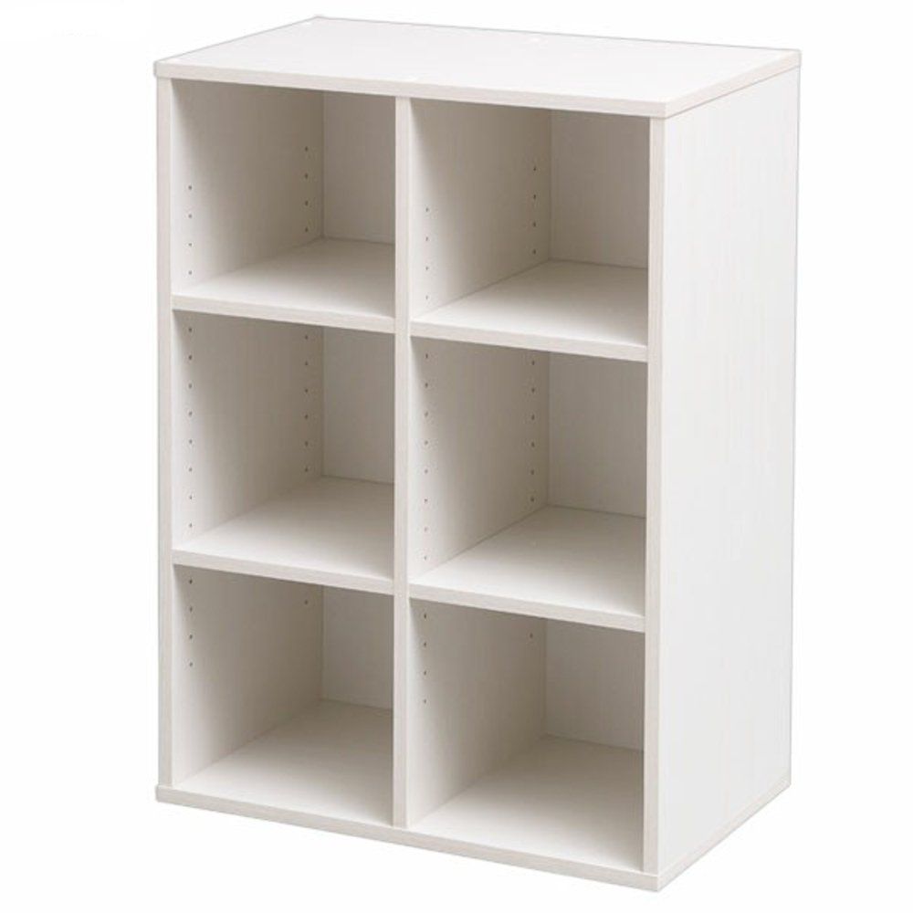 特別価格 幅59×奥行35×高さ83.6cm オフホワイト オープンラック 棚 収納 Collanシリーズ キャビネット チェスト 本棚 CFR-9060 ラック カスタマイズで自由自在