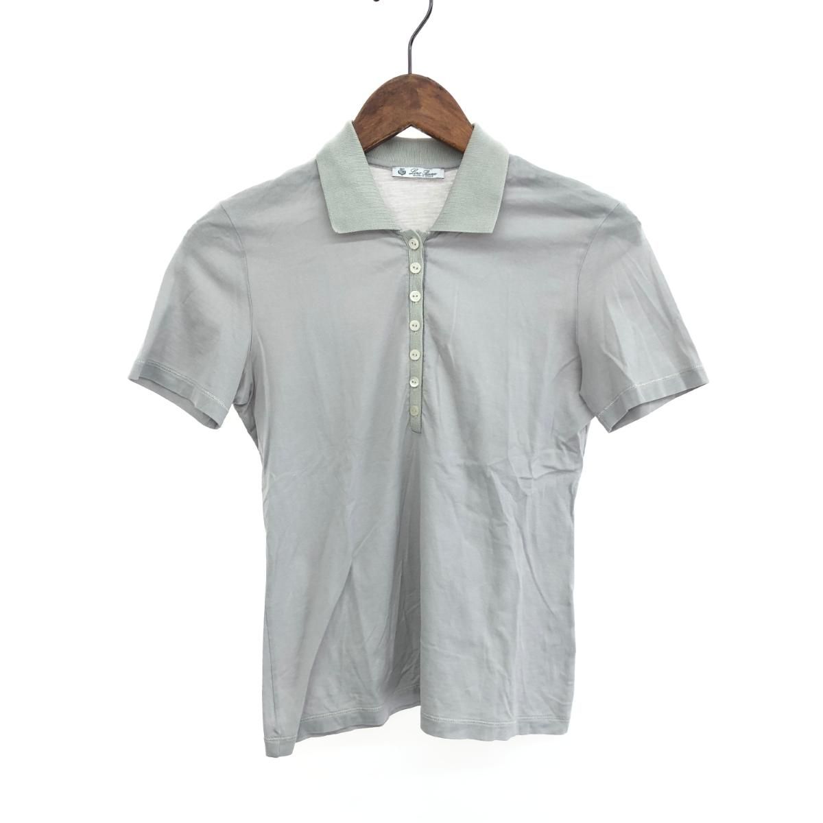 【美品】Loro Piana ロロピアーナ ポロシャツ グレー M 良好 LORO PIANA ロロピアーナ ポロシャツ カットソー サイズ:42
