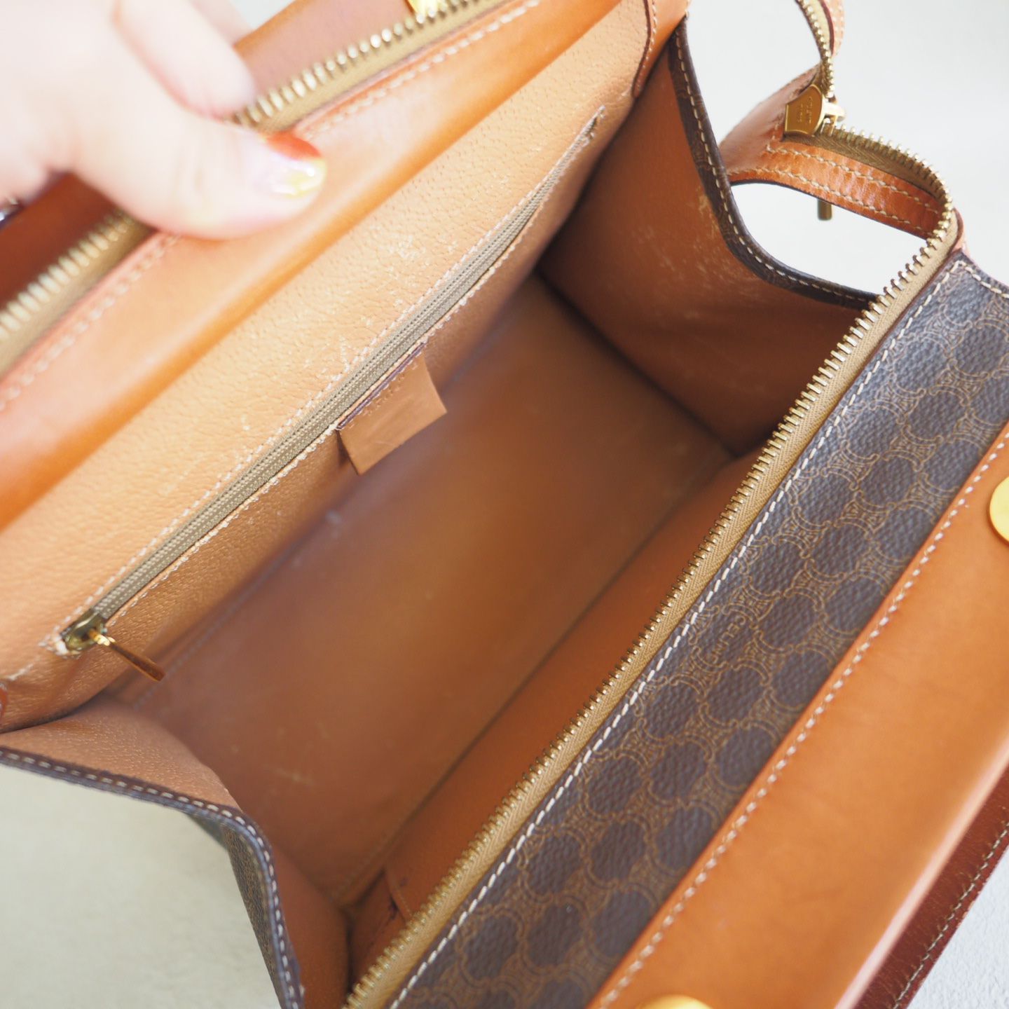 オールドセリーヌ CELINE ビンテージ マカダム ハンドバッグ トート 