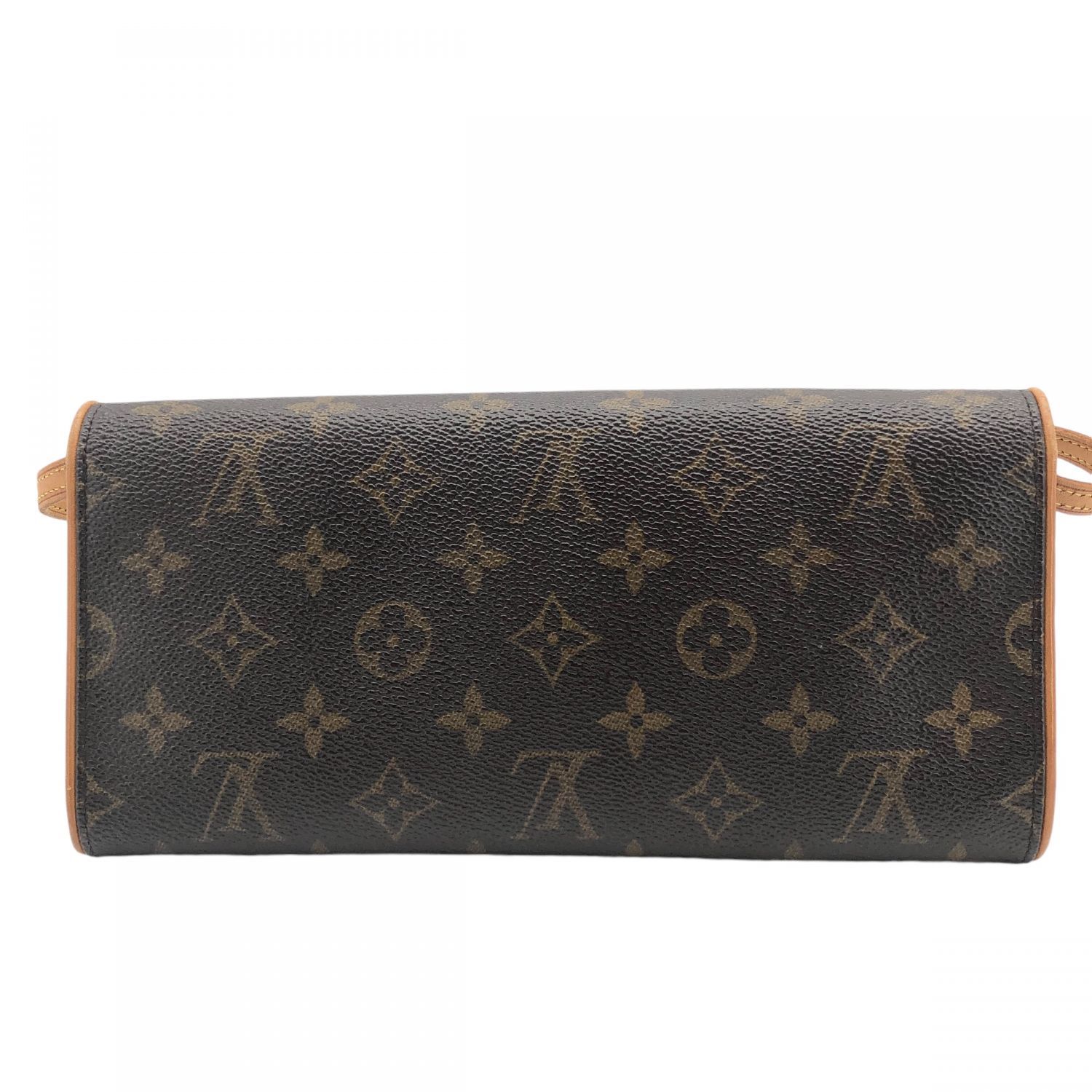 【中古】 LOUIS VUITTON ルイ・ヴィトン ポシェットツインGM M51852 モノグラム ショルダーバッグ ブラウン レディース 24013550 KJ