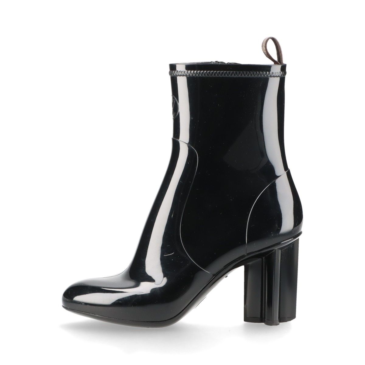 LOUIS VUITTON ルイ ヴィトン ブーツ シルエット アンクル ライン ヒール PVC Size 37 ショート レイン 24 cm