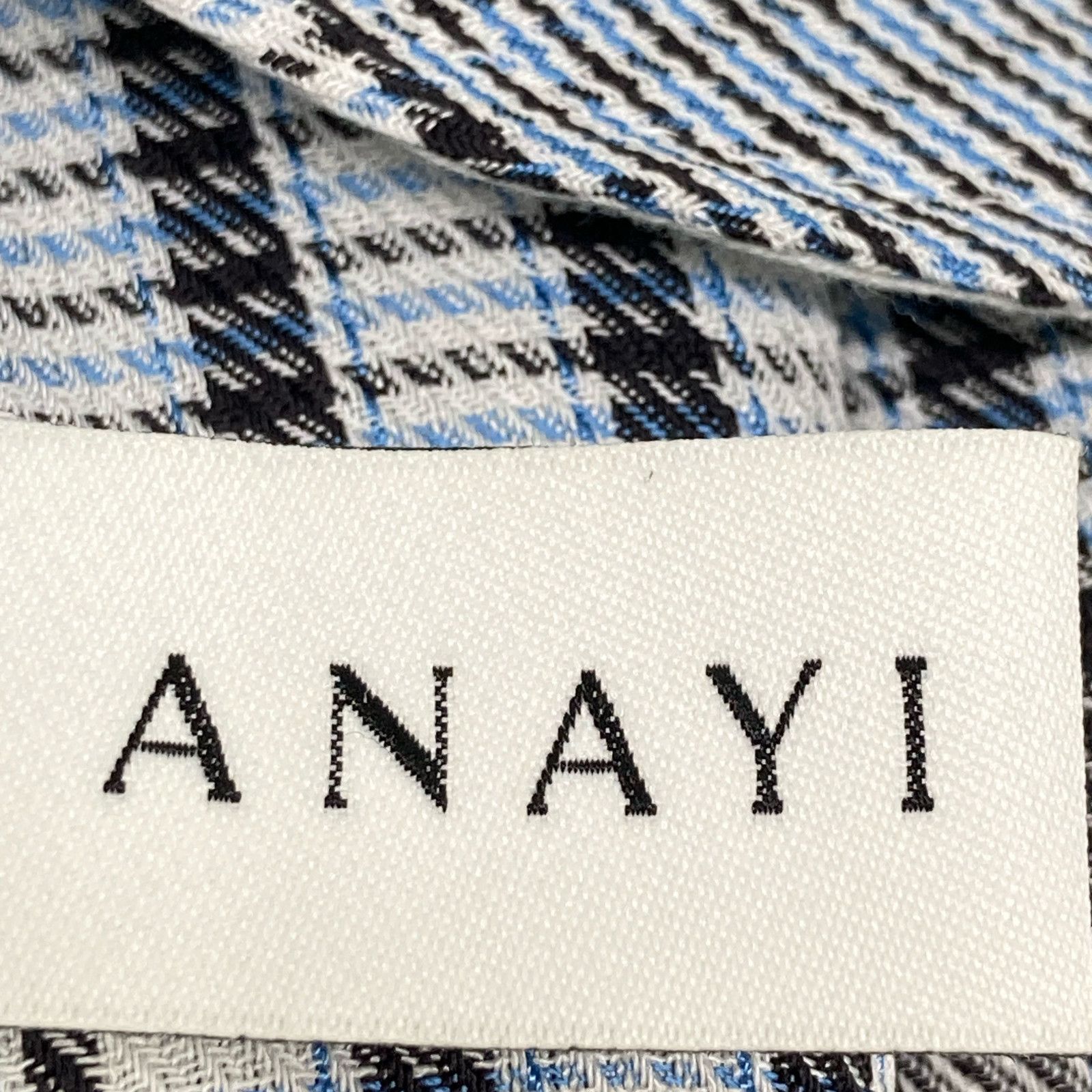 ANAYI アナイ ﾗｲﾄﾌﾞﾙｰ ﾁｪｯｸ ﾊﾝｶﾁｰﾌﾍﾑｼｬﾂﾜﾝﾋﾟｰｽ 36 - メルカリ 