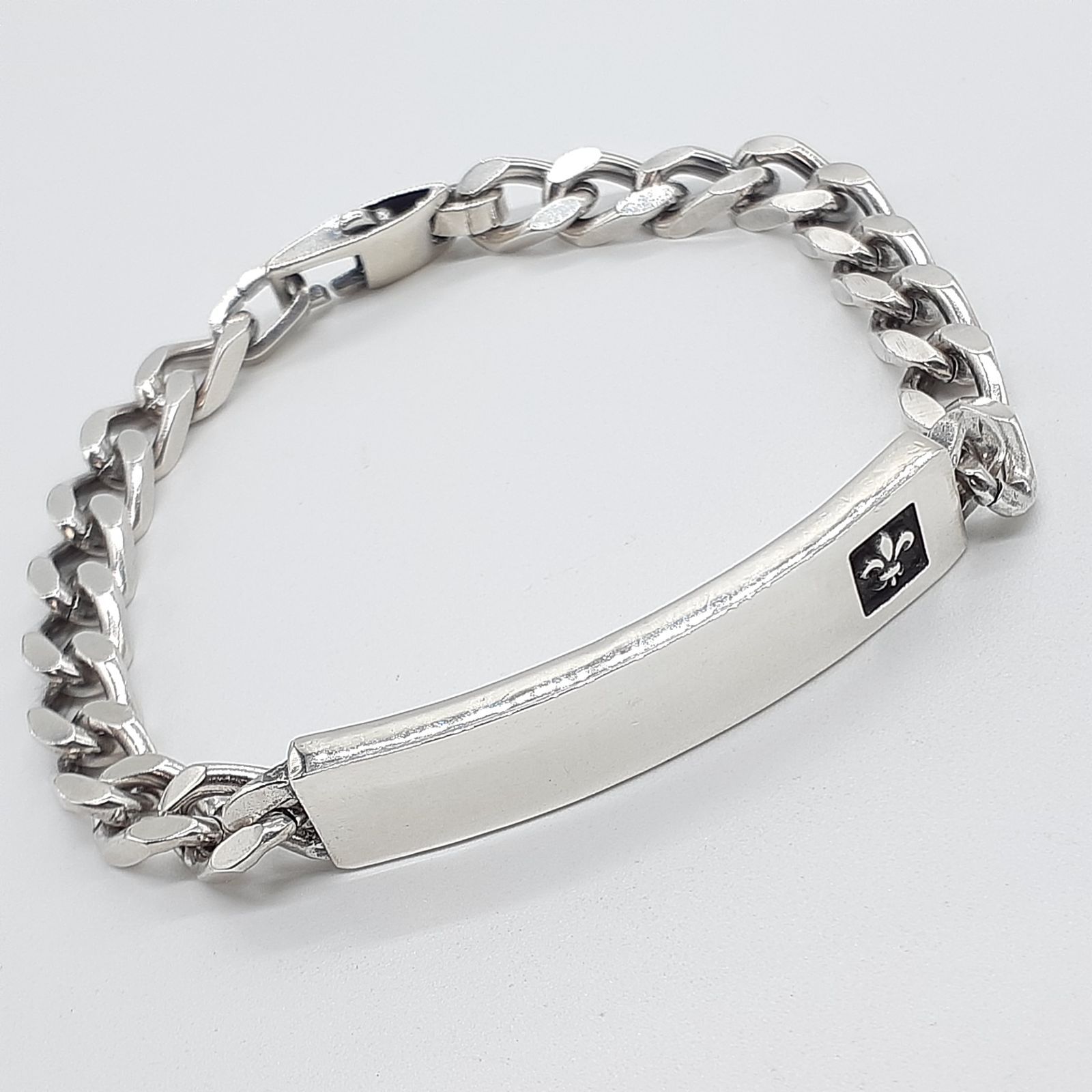 PATRICK COX パトリックコックス ブレスレット SILVER 925 シルバー ユリ エンブレム 紋章 プレート 喜平