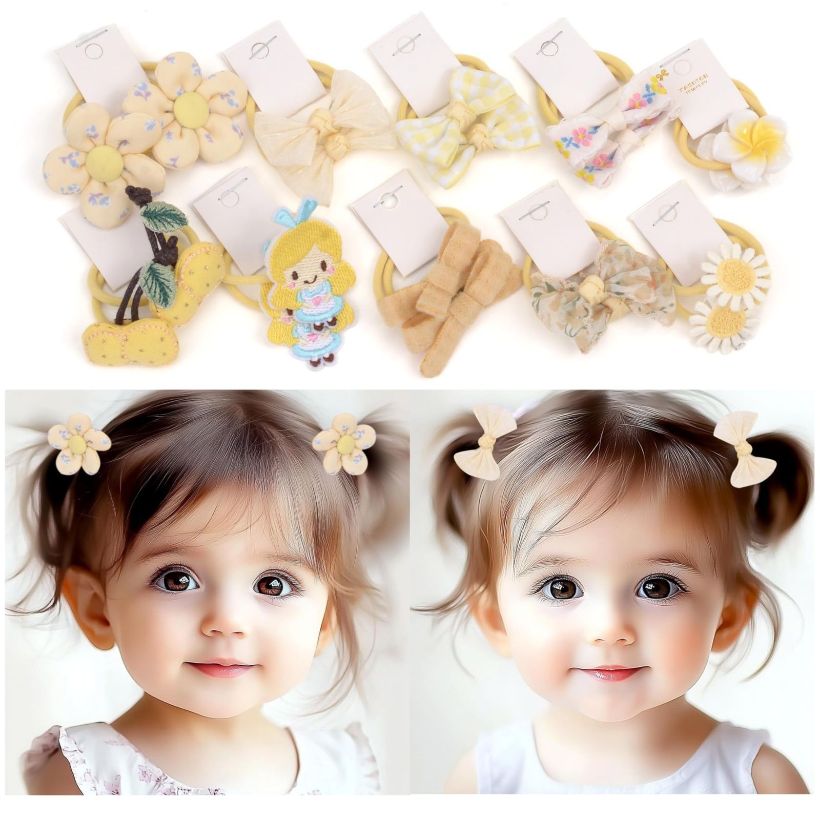 数量 子ども こども 子供 女の子 こども用 子ども用 ヘア リボン ゴム まとめ髪 キッズ かわいい おしゃれ ミニゴム 髪留め 髪飾り 20本セット ヘアゴム 幼稚園 保育園 入園準備 女の子 プレゼント 誕生日 BIANHUAN リボン