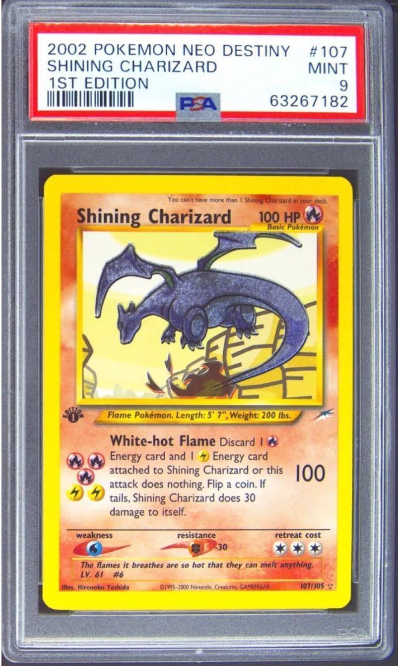 ひかるリザードン Shining Charizard 1st Edition Neo Destiny 107/105 pokemon ポケモン 初期  PSA 9 BGS カード Lizardon 旧裏面 美品 - メルカリ