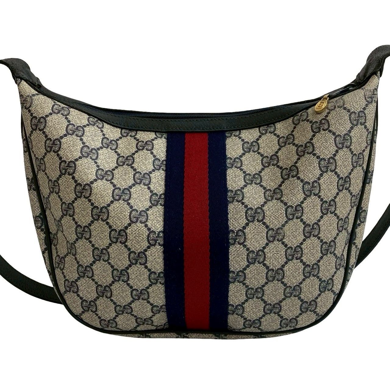 極 美品 GUCCI グッチ オールドグッチ シェリーライン GG ロゴ 柄 金具