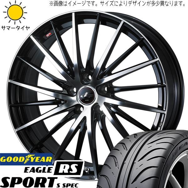 プリウス ウィッシュ 86 BRZ 215/45R17 ホイールセット | グッドイヤー RSスポーツ & レオニス FR 17インチ 5穴100 -  メルカリ