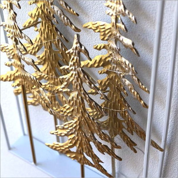 クリスマスツリー 壁掛け インテリア 壁飾り アイアン アートパネル 木 デコレーション ウォールアート 白 アイアンの壁飾り LEDフォレスト WWW_SKLAD-KIRPICHA_RU