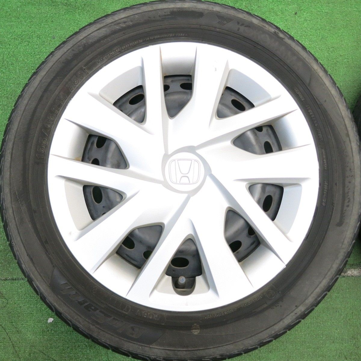 4本価格☆ホンダ N-BOX 純正 スチール 155/65R14 ヨコハマ ブルー 