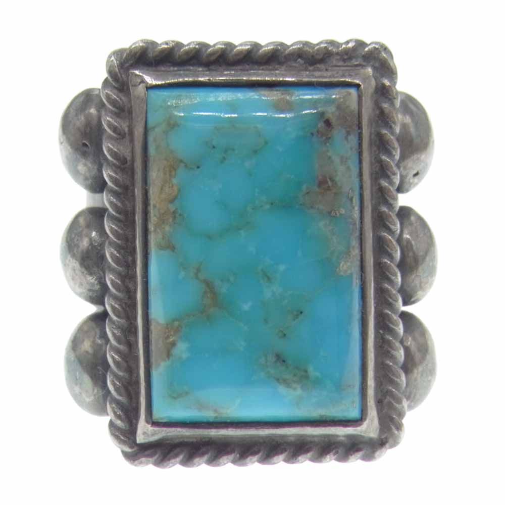 LARRY SMITH ラリースミス リング 6 POINT RECTANGLE TURQUOISE RING 6