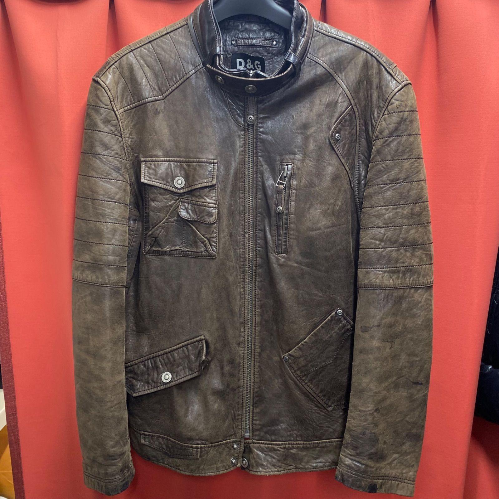 D&G ドルチェアンドガッパーナ Dolce and gabbana レザー ジャケット