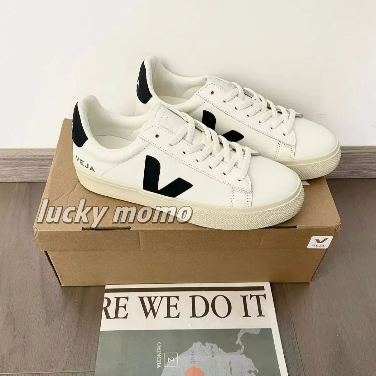 新品 VEJA ヴェジャ ESPLAR LOGO ホワイト レザー スニーカー メンズ 靴