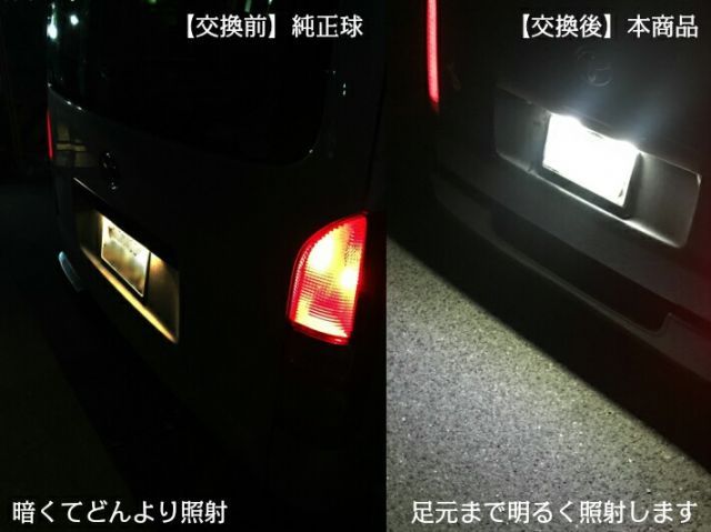 ワンランク上 車種別 LEDナンバー灯(ライセンスランプ) サンバー/ディアスワゴン TT#.TV#.TW# H17.11～H24.03 用ハイブリッド