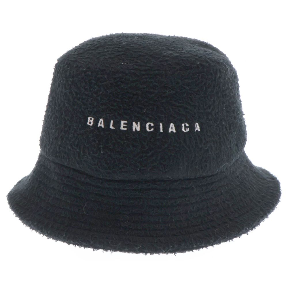 BALENCIAGA (バレンシアガ) 24AW Fleece Bucket Hat ロゴ刺繍 フリース