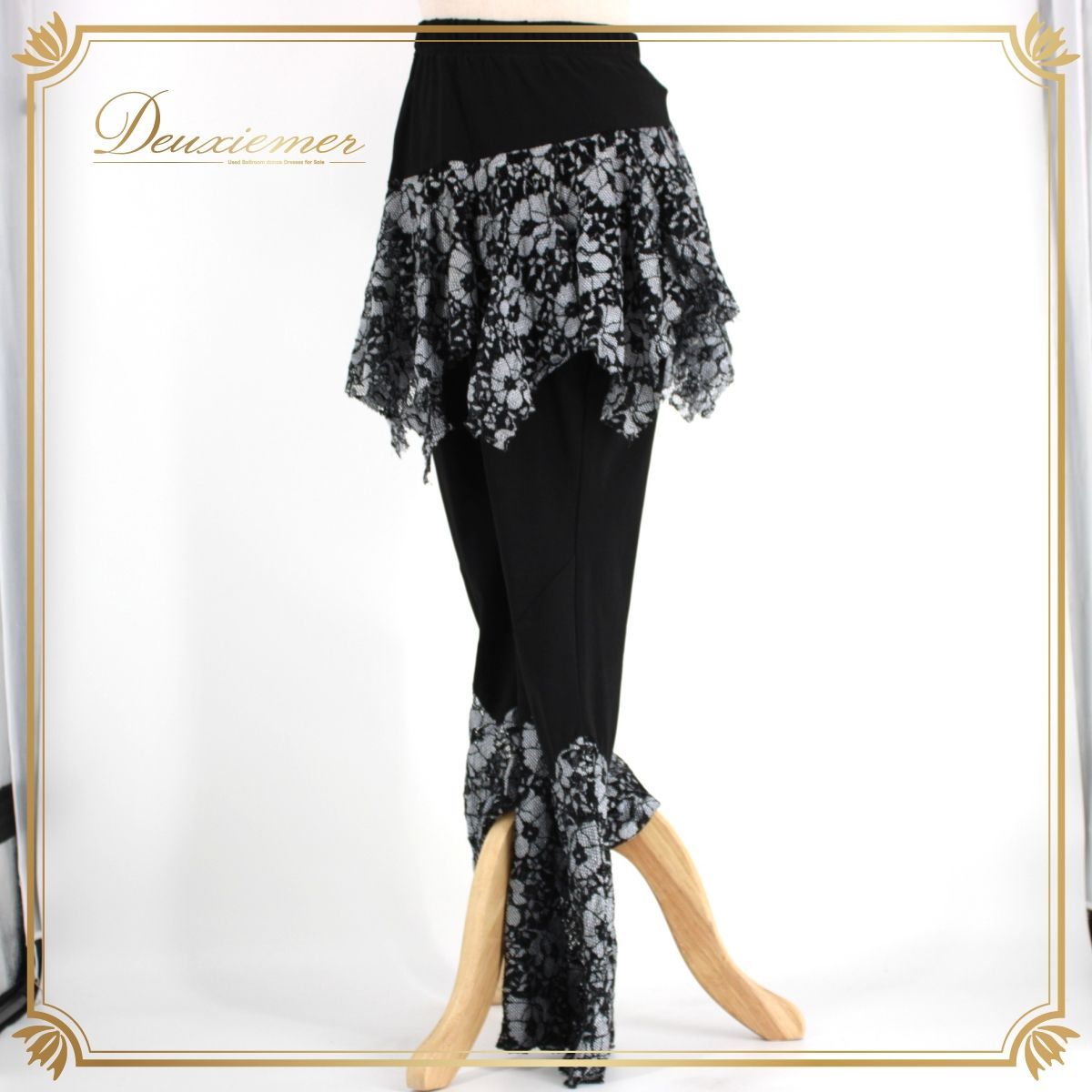 社交ダンス 衣装 スタンダード スカート レッスンウェア 練習着 黒