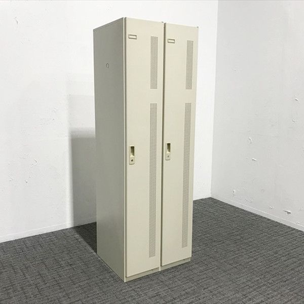 2人用ロッカー 鍵付き 生興 ニューグレー