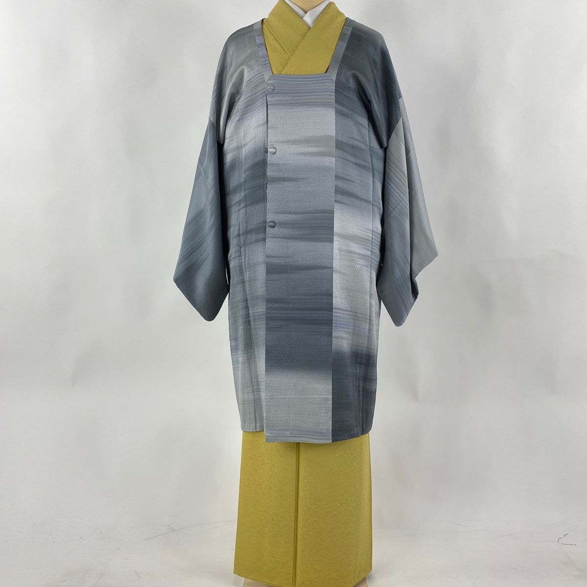 道中着 身丈105cm 裄丈67cm M 和装コート 地紋 濃紫 正絹 美品 逸品  