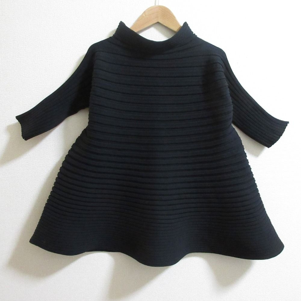 24AW PLEATS PLEASE プリーツプリーズ イッセイミヤケ BOUNCE KNIT バウンスニット PP43-KK792 ブラック レディース 古着