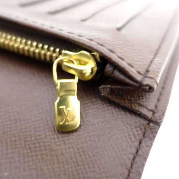 ルイヴィトン ダミエ ポルトフォイユ ブラザ 長財布 茶色 折り財布 札入れ ルイヴィトン ダミエ ポルトフォイユ ブラザ 長財布 茶色 折り