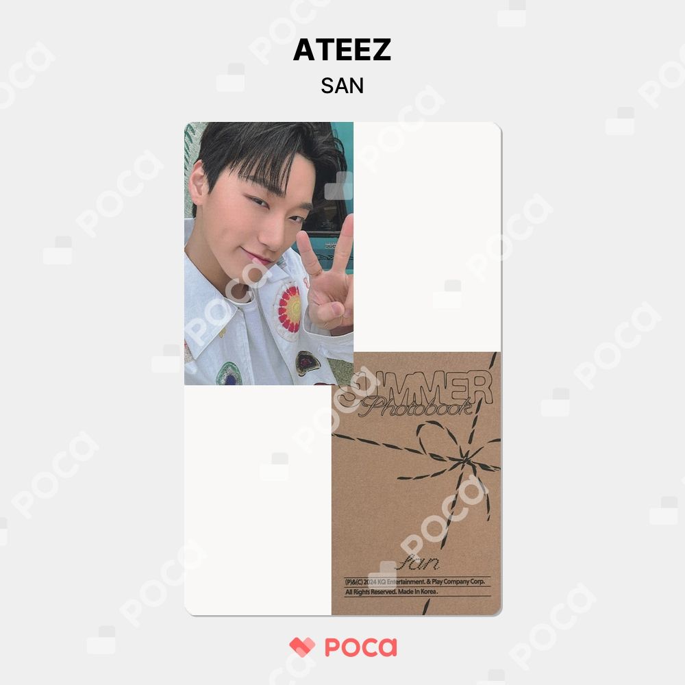 ATEEZ サン SUMMER MD バインダー 特典 トレカ ATEEZ サン トレカ ATEEZ 2024 SUMMER PHOTOBOOK DVD ver. 公式