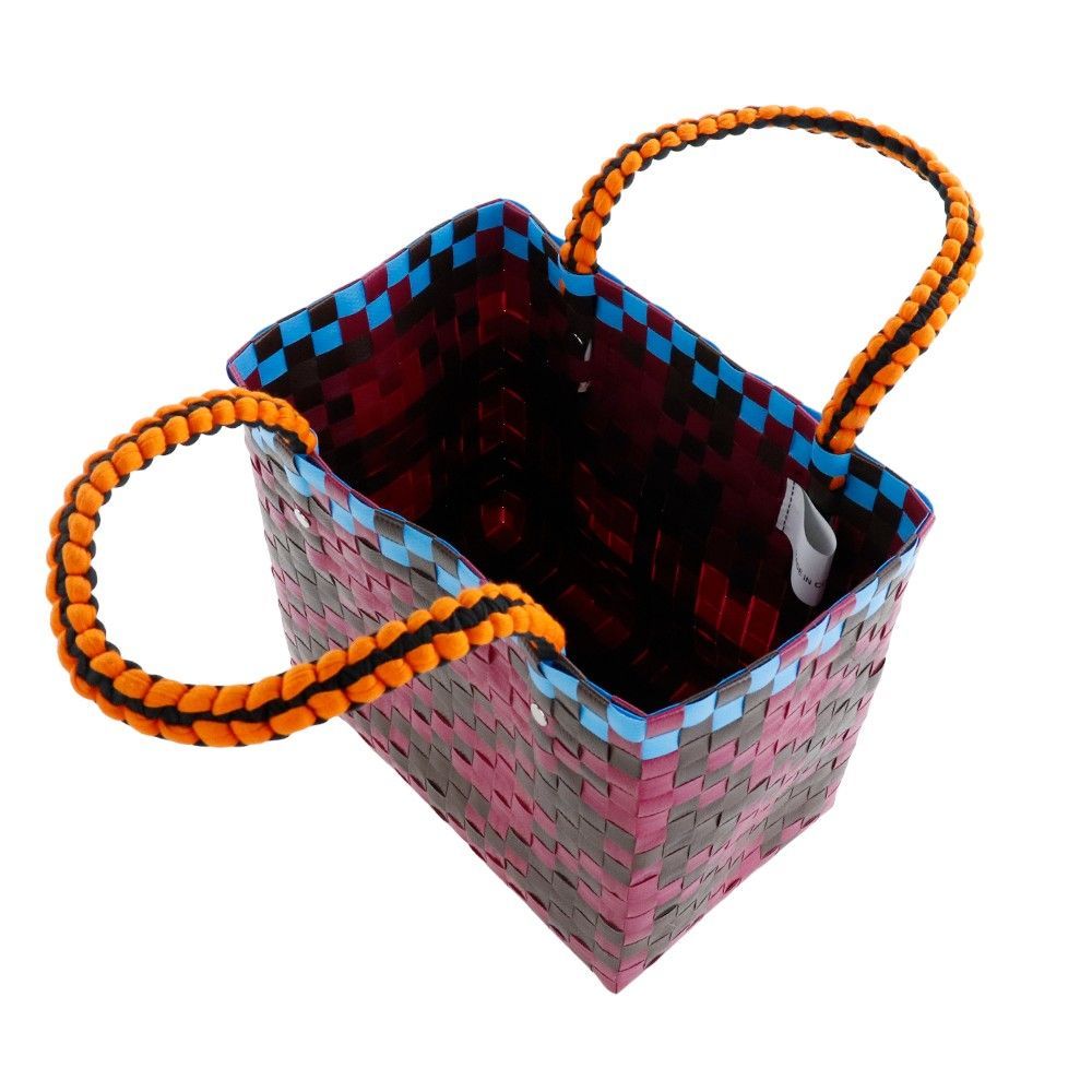 マルニ バッグ ジャージーハンドル バスケット バーガンディー ピクニック