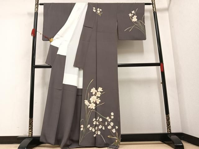 平和屋着物○訪問着 友禅 北川聖水 枝花文 正絹 逸品 AABB2964ph