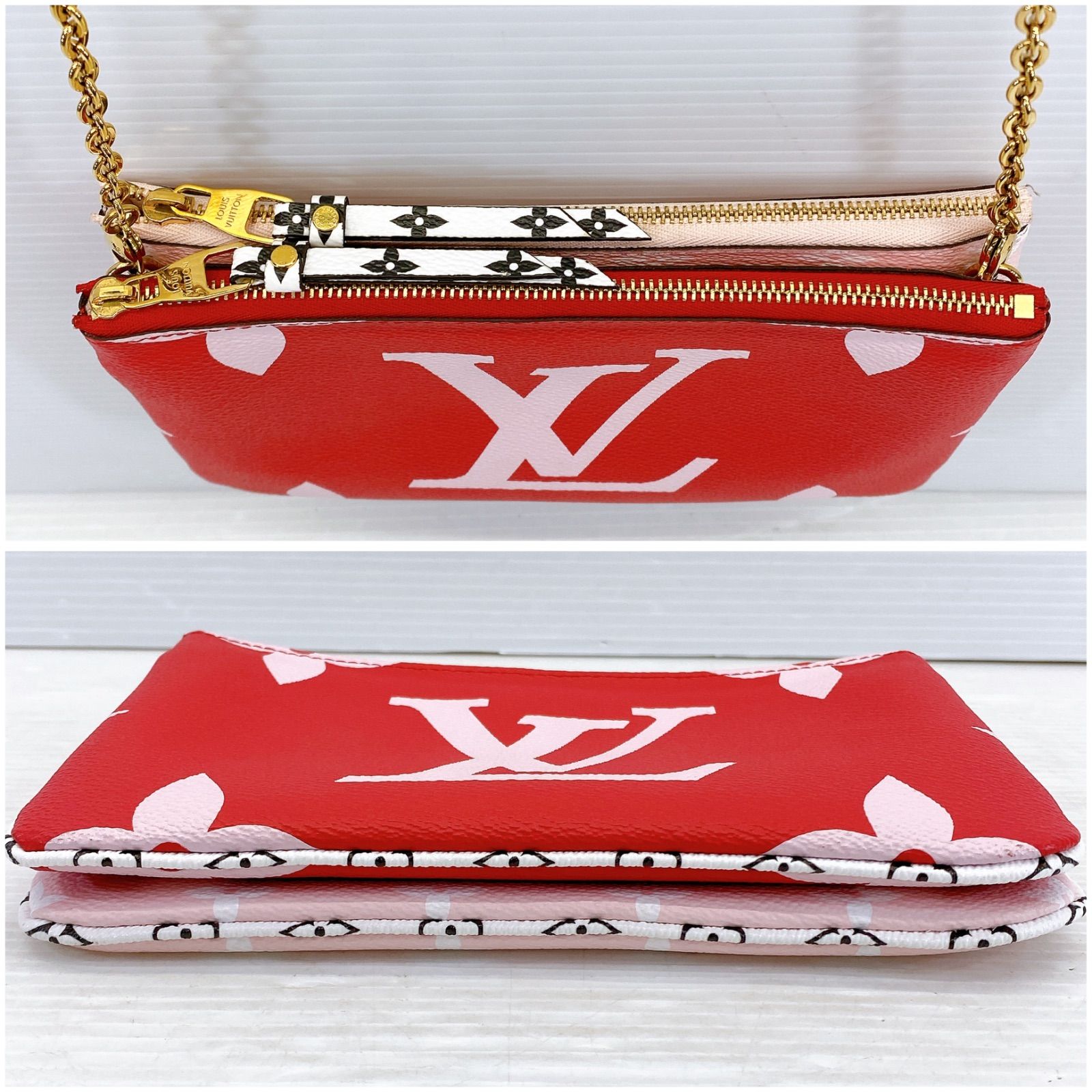 ルイヴィトン ジャイアント ドゥーブル ジップ M67561 ショルダーバッグ □【良品】LOUIS VUITTON ルイヴィトン ポシェット ドゥーブル