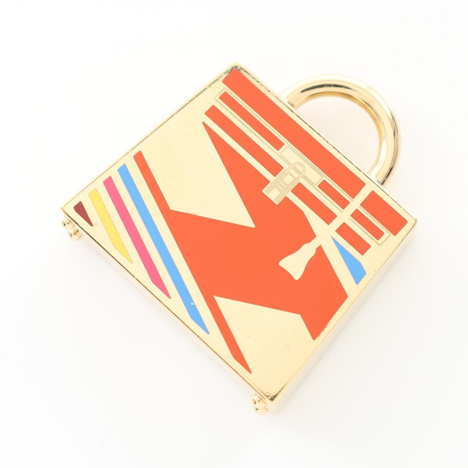 エルメス HERMES ペンダントトップ ケリーキュリオジテ ゴールド GP ゴールドメッキ ペンダント レディース Used B