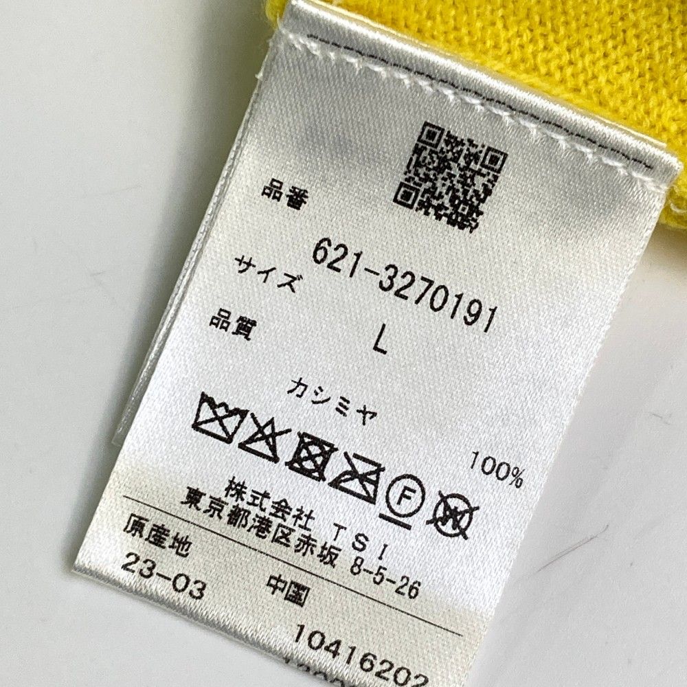 サイズ：L PING ピン カシミヤ 長袖ニットセーター イエロー系