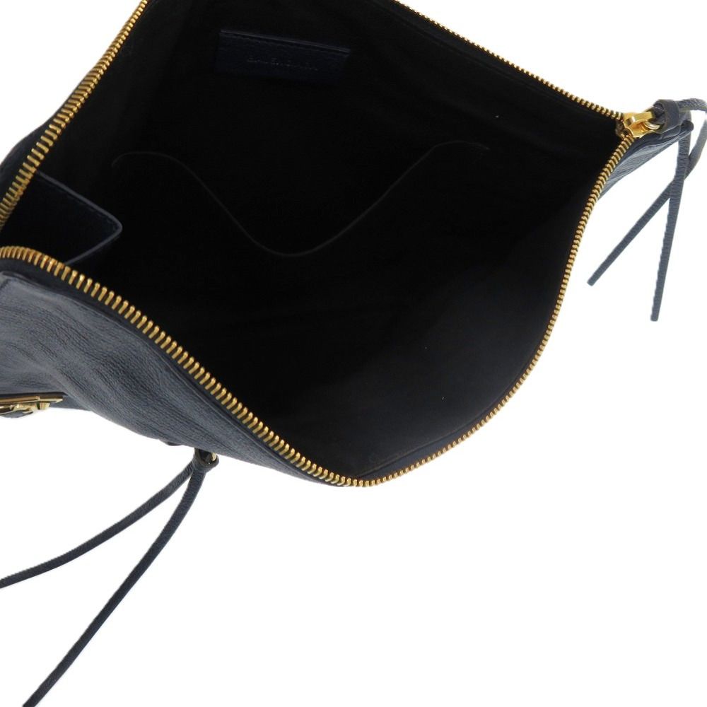 正規品✰バレンシアガ✰レア！ネイビーカバスM オールレザー美品 美品 バレンシアガ メタルエッジ ゴートスキン レザー ゴート