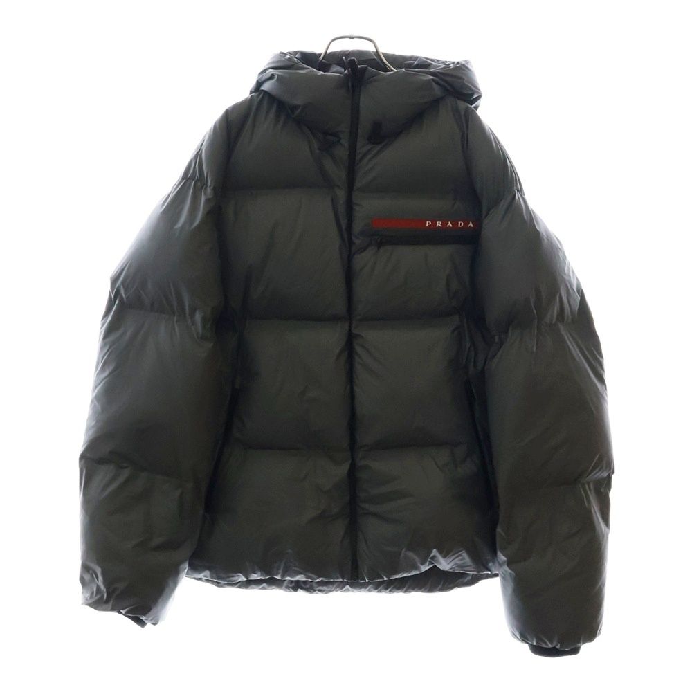 PRADA SPORT プラダ スポーツ Linea Rossa SGB574 ライトナイロン フーデッドパファー ダウンジャケット SGB574 グレー