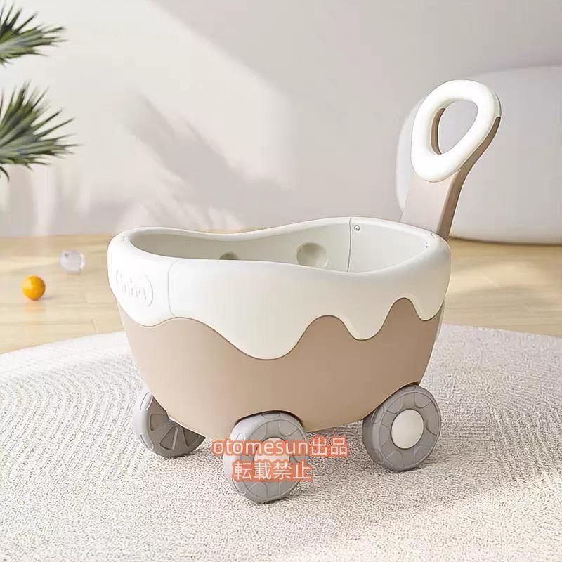 手押し車ておしぐるまおもちゃ箱赤ちゃんキッズワゴンベビーウォーカーワゴントイおもちゃ収納知育玩具つかまり立ちotomesun知育玩具歩行練