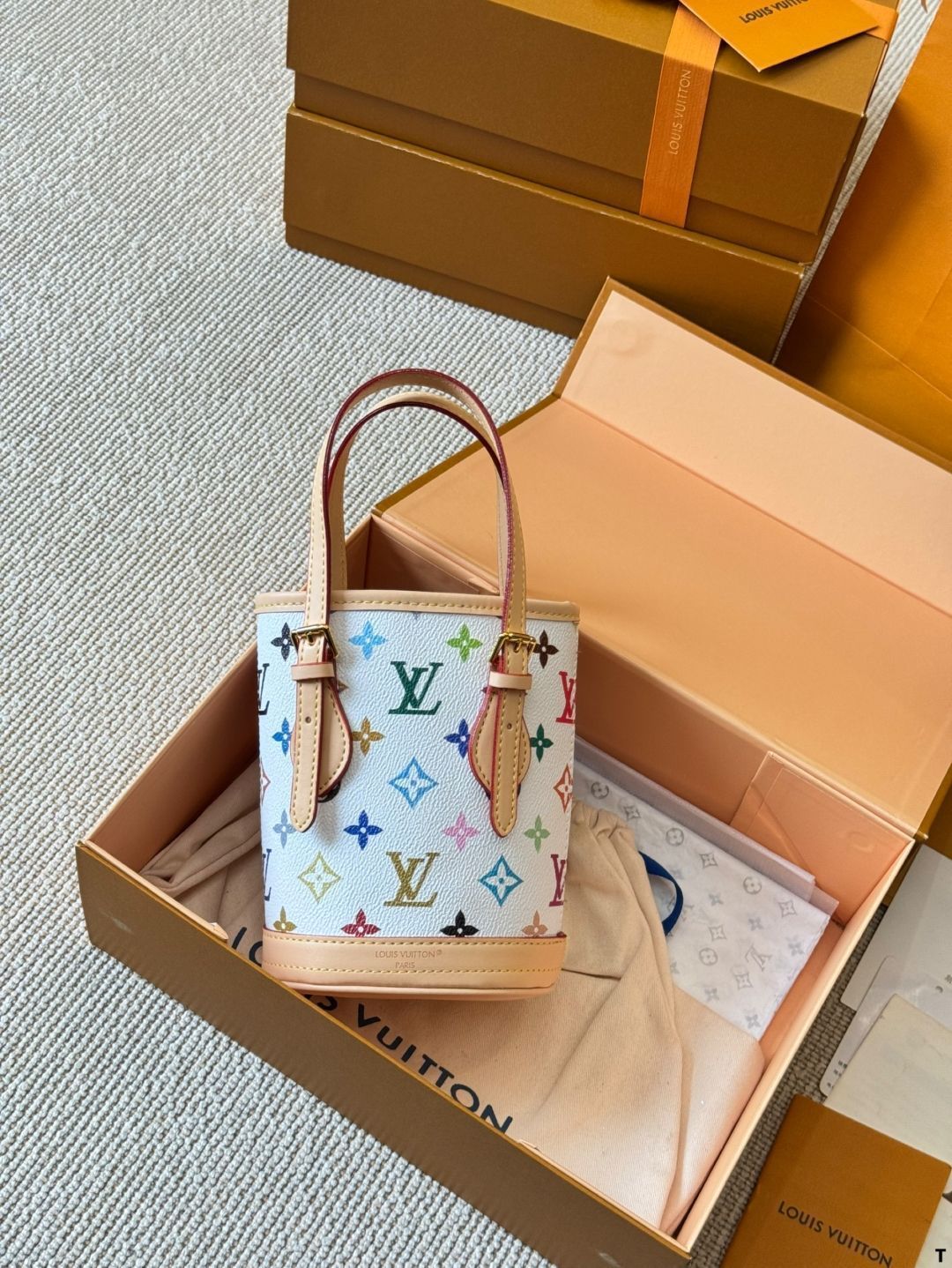 Louis Vuitton カラフル バケットバッグ PRE-OWNED LV x YK Monogram Pumpkins Speedy Bandouliere 20