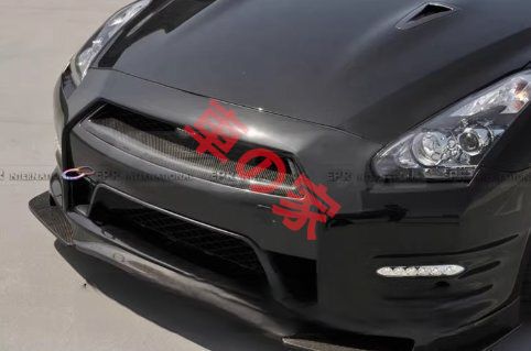日産R35 GTR フロントバンパー グリル OEM インテーク グリル カーボンファイバー バンパー改造 グリルカバー