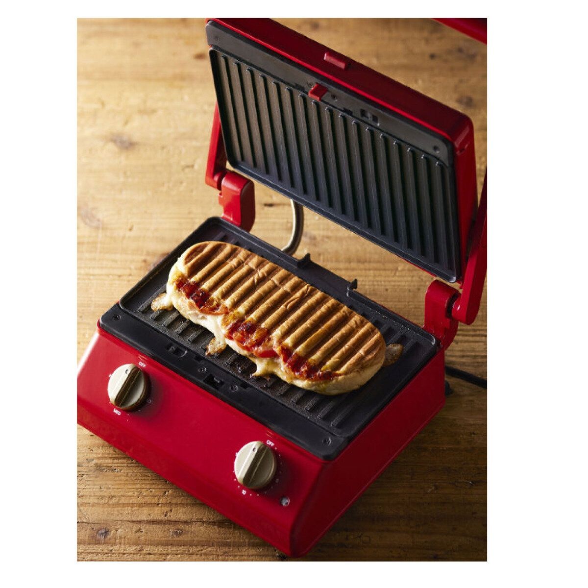 ブルーノ グリルサンドメーカーダブル BOE084-RD