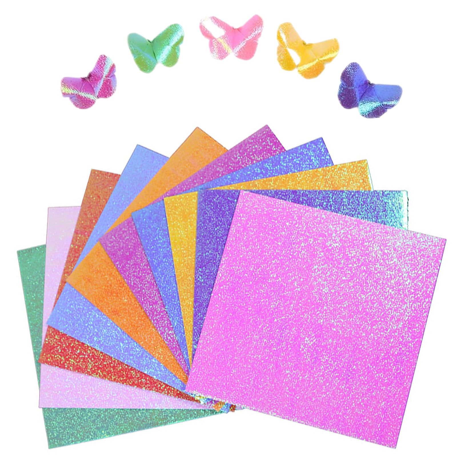 おりがみ 新品 DEVENTORZ 折り紙 キラキラ 50枚 15*15cm 角 光沢紙