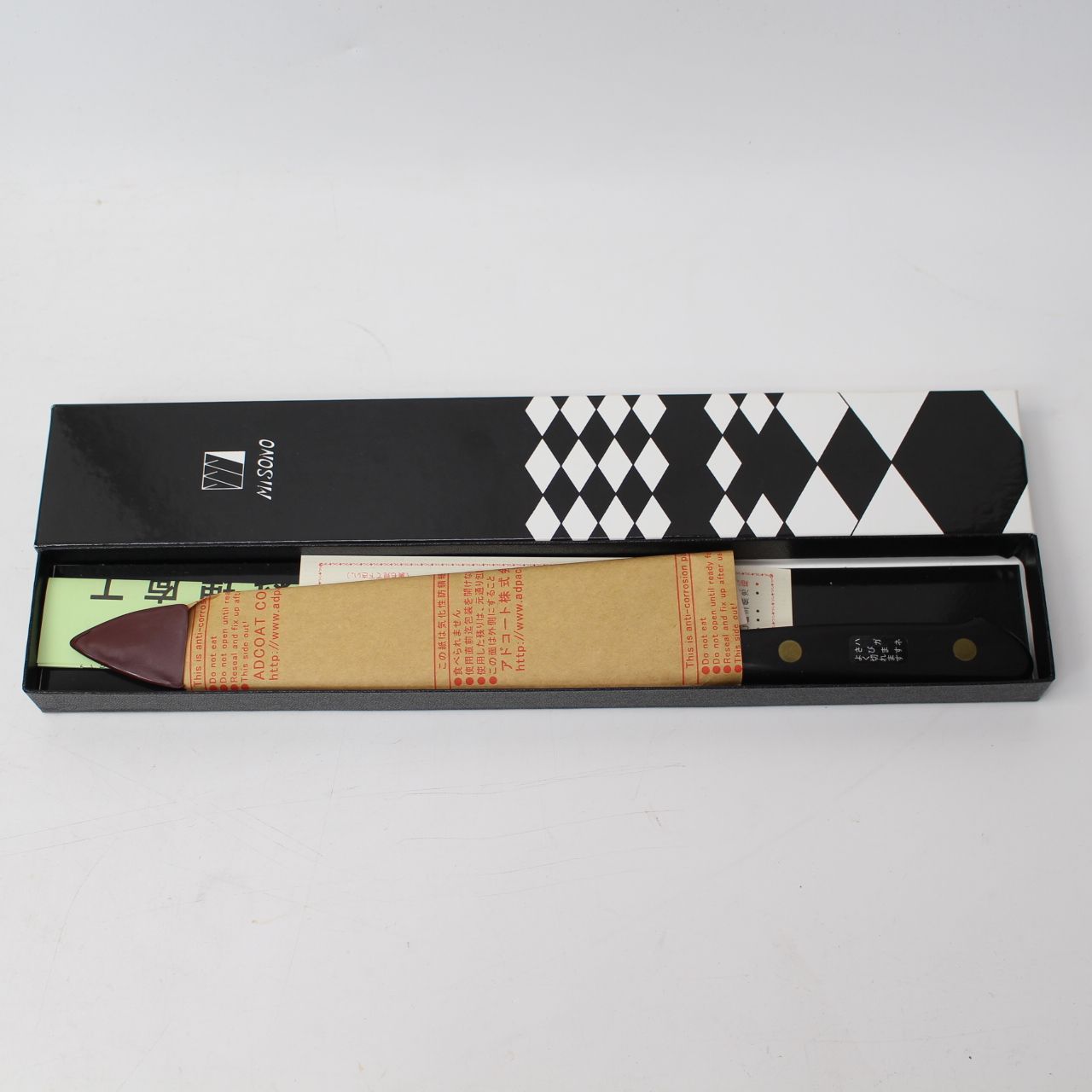 460 ♥ ミソノ Misono ＥＵカーボンスチール 牛刀ツバ付 195mm