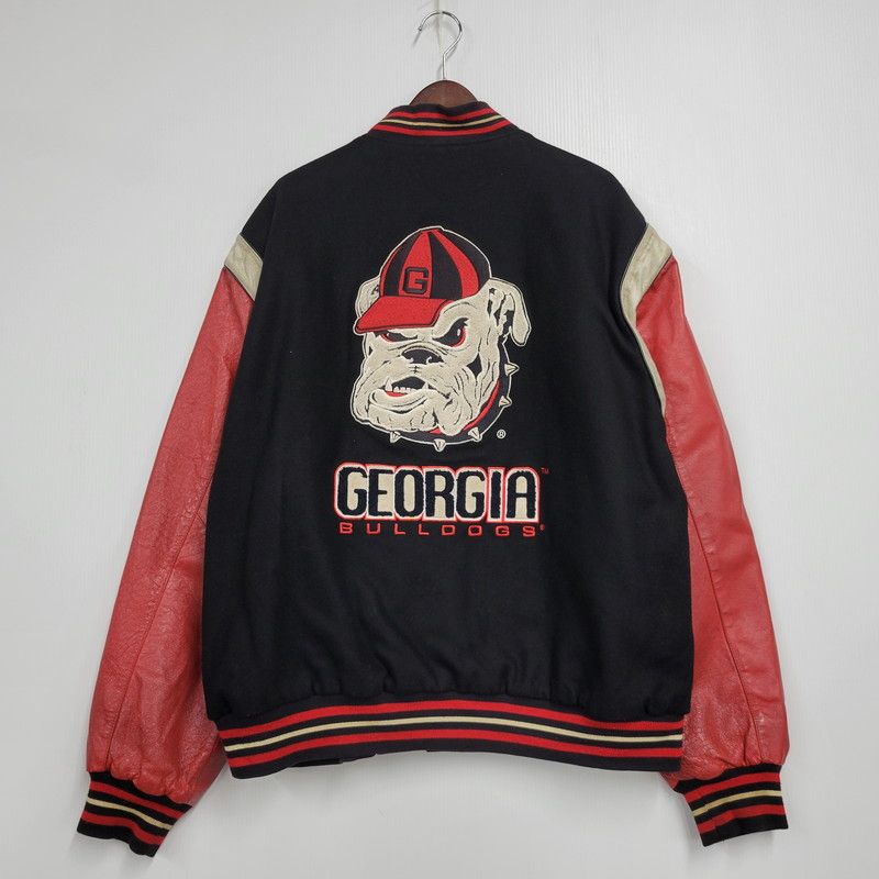 品 JH DESIGN GEORGIA BULLDOGS REVERSIBLE STADIUM JACKET ジョージア ブルドッグズ リバーシブル スタジアムジャケット 韓国製 スタジャン アウター 146-251026-as-09-izu