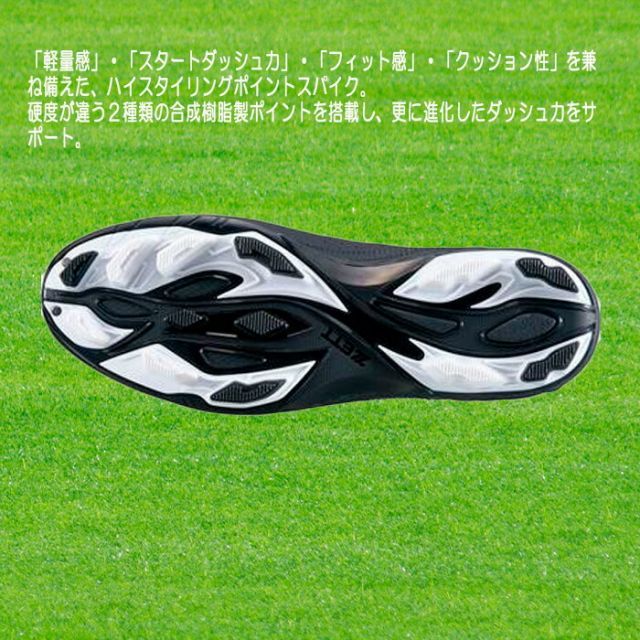 専用① 種類5：22.5 ZETT ポイントスパイク ゼロワンステージ ブラック