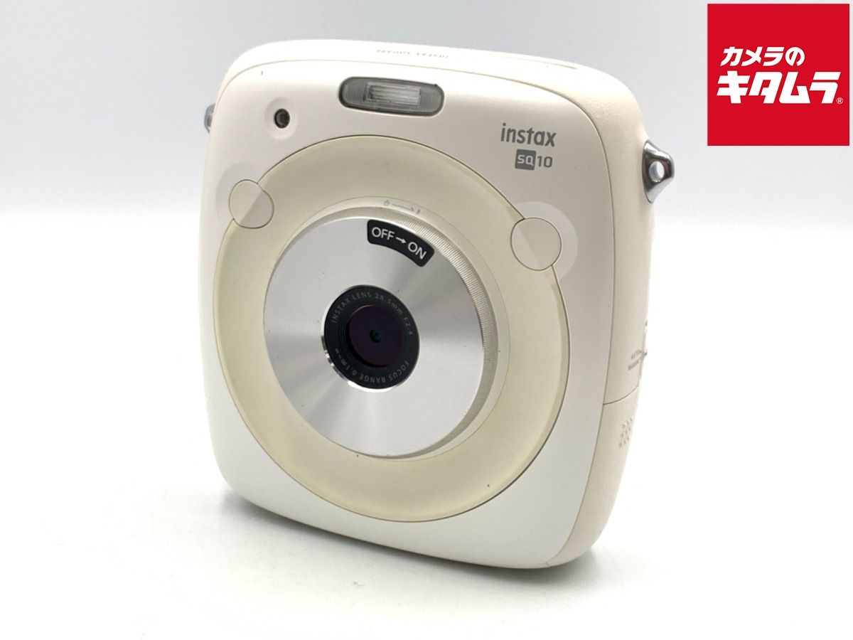 並品 フジフイルム インスタントカメラ instax SQUARE SQ 10 チェキ ホワイト